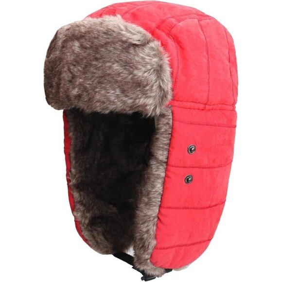 Men Trapper Warm Winter with Removable Face Mask Earflaps Faux Fur Hunting Hat main image 5